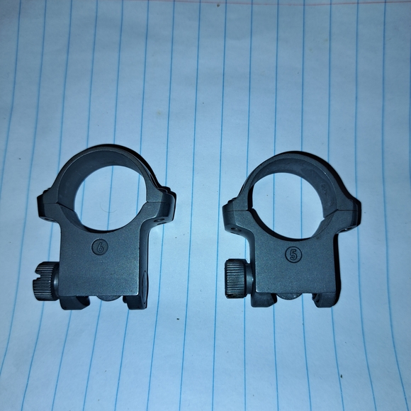 Black Scope Mount Rings - Picture 1 of 5